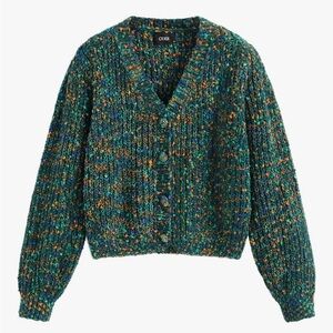 Cider Colorful Button Up Cardigan Sweater Size Large EUC